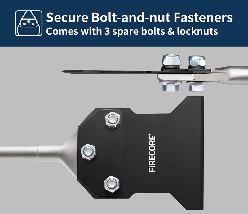 Firecore SDS Plus Floor Scraper with Replacement Blade, 4 Inch x 10 Inch Rustproof Tile Removal Tool Thin Set Remover Chisel Bits for Rotary Hammer Drill, Flooring Adhesives Remover FS23410B - Image 5